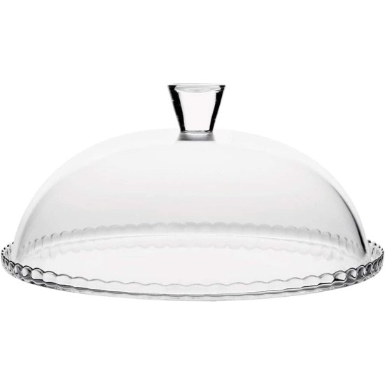 Cake Plate with Dome Lid, Glass Desert Serving Tray and Cover, Pastry Display Server, 12.60 inch Wide Glass Decorative Kitchen Platter for Cupcake Cookies Cheesecake Donut Cake Plate with Dome Lid, Glass Desert Serving Tray and Cover, Pastry Display Server, 12.60 inch Wide Glass Decorative Kitchen Platter for Cupcake Cookies Cheesecake Donut