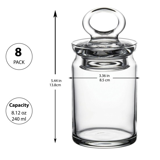 Spice Jar with Airtight Glass Lid 8pcs, Nuts, Jam or Coffee Beans Jar, Jar for Kitchen Storage and Laundry Room Organization 8.12 oz Spice Jar with Airtight Glass Lid 8pcs, Nuts, Jam or Coffee Beans Jar, Jar for Kitchen Storage and Laundry Room Organization 8.12 oz