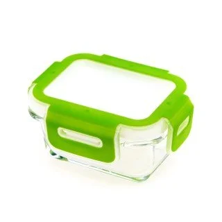 Biandeco Glass Baby Food Container with Bpa Free Lid, Glass Lunch Containers for Snack Food, Spices, Glass Food Prep Containers with Lids, Lunch Box Snack (Rectangle 4.56 fl oz)
